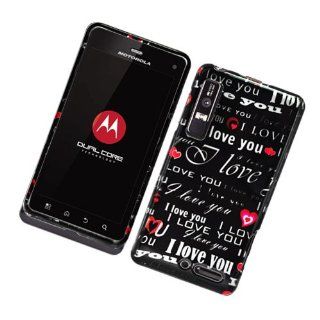  Droid 3 Xt862 Glossy 2D Image Case Love You Black 107 