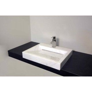 Cantrio Koncepts RS 107 Bianco Carrera Countertop Sink