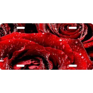 Rikki KnightTM Red Roses Cool Novelty License Plate   Unisex   Ideal
