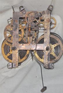Ingraham 8 Day Time Strike Clock Movement for Parts Marked 4 7