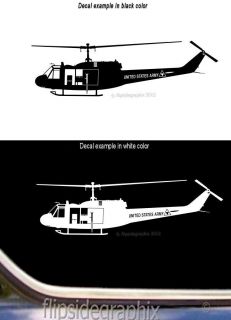 Army Bell UH 1 Huey Helicopter Aircraft Pilot Decal Sticker Airplane
