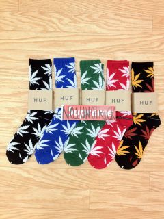 HUF SF Plantlife 420 Hi Top Socks Marijuana Weed Leaf Black Blue Green