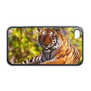 Tiger Apple RUBBER iPhone 4 or 4s Case / Cover Verizon or