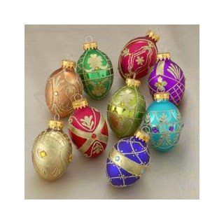Pack of 108 Multi Color & Gold Trim Glass Faberge Egg