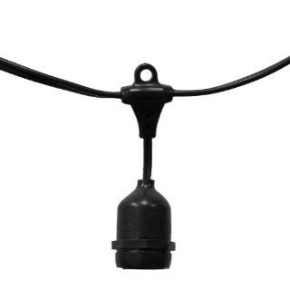  E26   Medium Light Patio Stringer with Drops, Black Wire   108