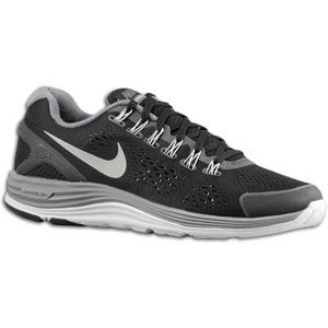 Nike LunarGlide+ 4   Mens   Running   Shoes   Black/Reflect Silver