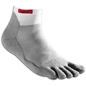 Injinji Midweight Mini Crew Toe Sock   Running   Accessories   Grey