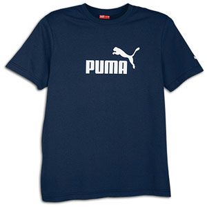 PUMA #1 Logo S/S T Shirt   Mens   Casual   Clothing   Navy/White