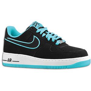Nike Air Force 1 Low   Mens   Basketball   Shoes   Black/Turquoise