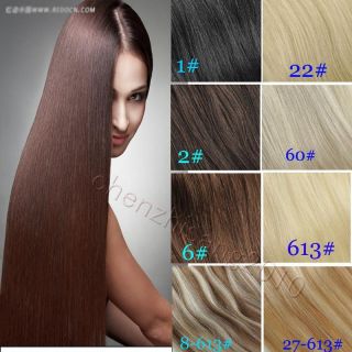 28 inch 70cm Clip in Human Hair Extensions Colours 120g