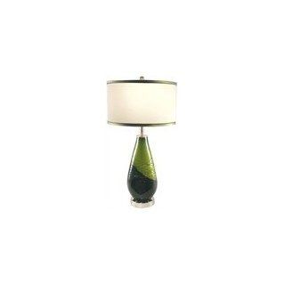 Dale Tiffany Fabric Vineyard Green Table Lamp   PG70363
