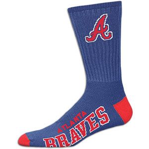 For Bare Feet MLB Crew Sock   Mens   Baseball   Fan Gear   Atlanta
