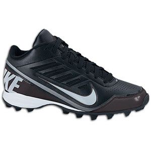 Nike Land Shark 3/4   Mens   Football   Shoes   Black/Metallic Silver
