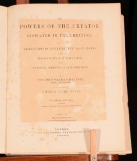 1858 The Powers of The Creator Graham Dalyell Creationist Theory