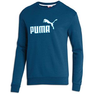 PUMA Foundation Crew Fleece   Mens   Casual   Clothing   Estate Blue