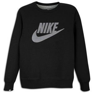 Nike Brushed PO Futura Crew   Mens   Casual   Clothing   Black