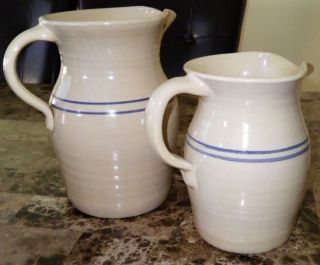 Tommy Humphries Creme Blue Pitcher w Smaller Match