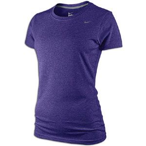 Nike Slim Fit Dri Fit Cotton Crew T Shirt   Womens   Club Purple/Cool