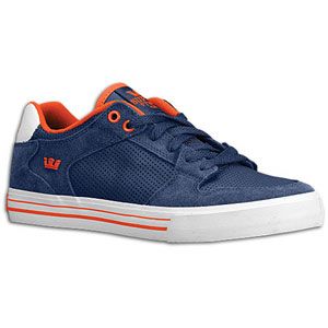Supra Vaider Low   Mens   Skate   Shoes   Navy/Orange