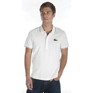 Lacoste Large Black Croc Polo   Mens   Casual   Clothing   White