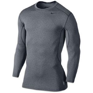 Nike Pro Combat Core Fitted 2.0 L/S   Mens   Carbon Heather/Dk Steel