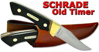 Schrade Old Timer Hunter Delrin w Leather Sheath 14OT