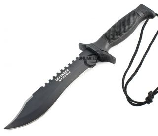 12 TACTICAL BOWIE SURVIVAL HUNTING KNIFE w/ SHEATH MILITARY Combat