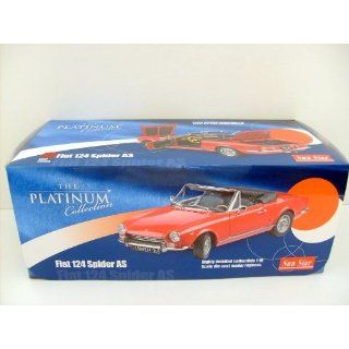 Fiat 124 Spider AS Red Convertible 1/18 Platinum Edition