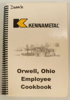 Kennametal Orwell Oh Employee Cookbook 2003 Recipes