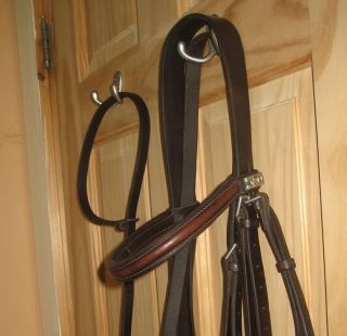 Brown Stubben Bridle WB Size with Flash Attachment Dressage or Hunter