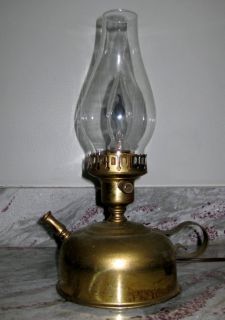 VINTAGE ELECTRIC HURRICANE TABLE ACCENT LAMP BRASS TEA POT KETTLE