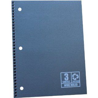 Norcom 3 Subject Recycled Notebook 10.5 x 8 Inches, 135