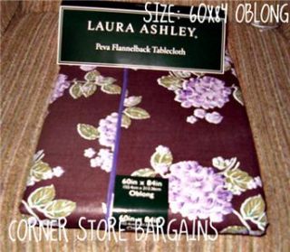  Ashley PEVA Tablecloth Flannelback Tablecloth Hydrangea Flowers
