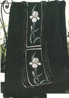 White Iris Afghan Crochet Pattern
