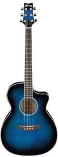 Ibanez A200E Ambiance Flamed Maple Top Acoustic Electric Guitar Trans