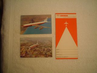 Iberia Air Lines of Spain Ticket Jacket Postcards from The 1960S