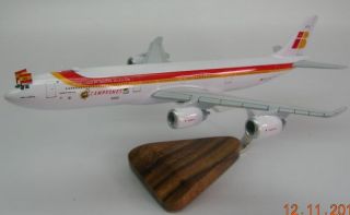 340 Iberia Airbus A340 Airplane Wood Model FreShp Big