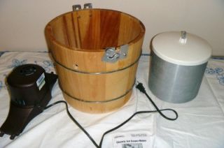 Rival Wood Tub Electric Ice Cream Maker Freezer 8550