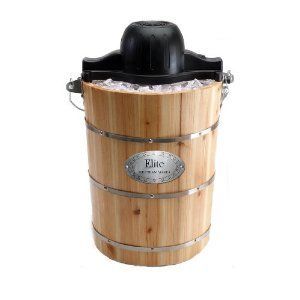  Elite Gourmet Old Fashioned Pine Bucket Ice Cream Maker EIM 506