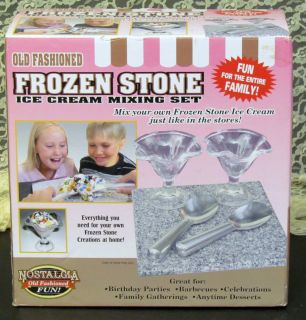 Nostalgia Old Fashioned Frozen Stone Ice Cream Mix Set