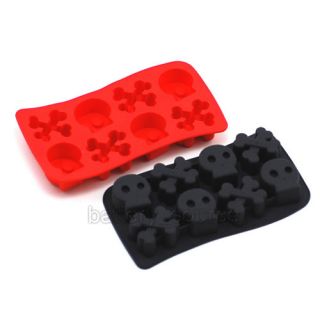 Halloween Skulls Silicone Ice Cube Jello Candy Soap Molds
