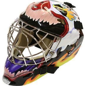  Decal Cat Eye Ice Hockey Goalie Helmet Goal Face Mask Cert Cage