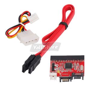 Ways 40pin IDE to SATA 100 133 or SATA to IDE Adapter Converter Red
