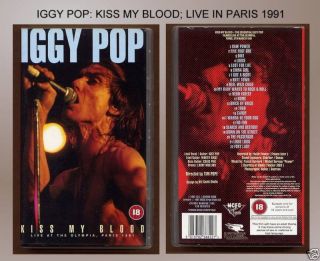 Iggy Pop Kiss My Blood Live in Paris 1991 UK PAL VHS