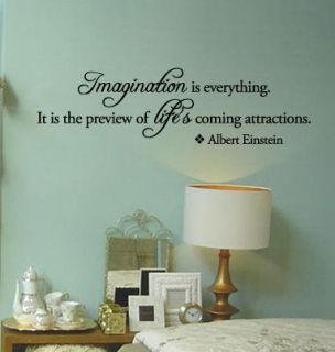 Imagination Is Everything Albert Einstein Vinyl Wall Quote Decals