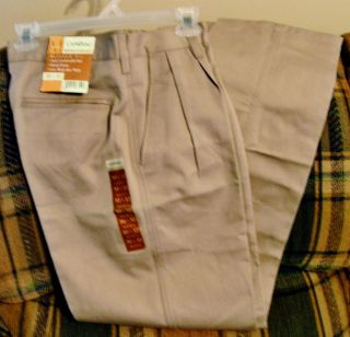 Khaki Pants New with Tags Size 30 x 30 Wrinkle Resistant Pleated Front