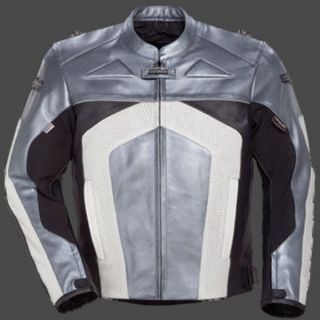 Brand New Cortech Impulse II Silver Leather Jacket Size Large