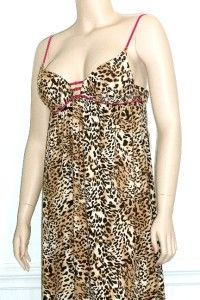 NWT Jonquil for in Bloom Nightgown Leopard Print Medium
