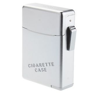 Aluminum Cigarette Case with Gas Lighter (Hold 20 Cigarette, Random