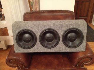10 MTX Thunder 5000 Subwoofers in An Inclosure with Amp and